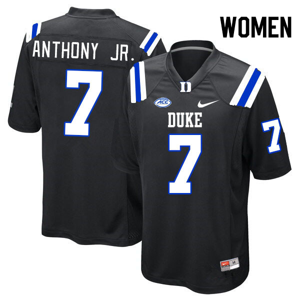 Women #7 Vincent Anthony Jr. Duke Blue Devils College Football Jerseys Stitched-Black